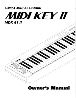 Kawai Midi Keyboard MDK 61 II Owner'S Manual preview