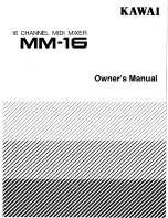 Preview for 1 page of Kawai MM-16 Owner'S Manual