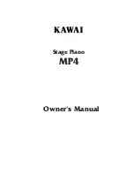 Preview for 1 page of Kawai MP4 Owner'S Manual
