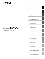 Kawai MP6 Owner'S Manual предпросмотр