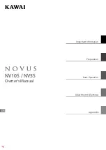 Kawai Novus NV10S Owner'S Manual предпросмотр