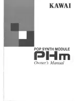 Kawai PHm Pop Synth Module Owner'S Manual preview