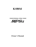 Предварительный просмотр 1 страницы Kawai Professional Stage Piano MP8II Owner'S Manual