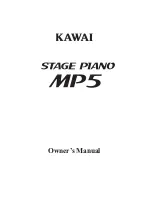 Kawai Stage Piano MP5 Owner'S Manual предпросмотр