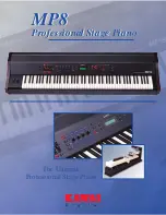 Предварительный просмотр 1 страницы Kawai Stage Piano MP8 Specification