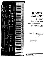 Предварительный просмотр 1 страницы Kawai SX-210 Service Manual