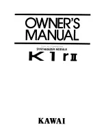 Preview for 1 page of Kawai Synthesize K1RII Owner'S Manual