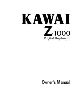 Preview for 1 page of Kawai Z1000 Owner'S Manual