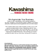 Preview for 2 page of KAWASHIMA PRO2000i Operating Instructions And Manual