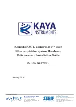 Kaya Instruments Komodo FXCL Hardware Reference And Installation Manual preview