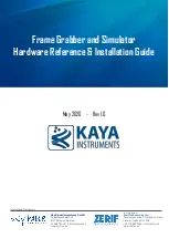 Предварительный просмотр 1 страницы Kaya Instruments Predator II CoaXPress Hardware Reference And Installation Manual