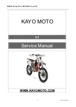 KAYO MOTOR K4 Service Manual preview