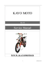 Preview for 1 page of KAYO MOTOR K6-R Service Manual