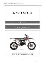 KAYO MOTOR KT250 User Manual preview