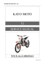 KAYO MOTOR T2 Service Manual preview