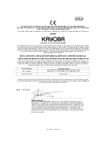 Предварительный просмотр 3 страницы Kayoba 002-163 Operating Instructions Manual