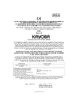 Предварительный просмотр 3 страницы Kayoba 025604 Operating Instructions Manual