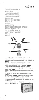 Предварительный просмотр 2 страницы KAYSER WHIPcreamer INOX Operating Instructions Manual