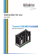 Preview for 1 page of KayserBetten Hannah 135 UK Instructions For Use Manual