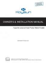 Preview for 1 page of Kaysun COMPAK KHP 15/190 ACS1 Owners & Installation Manual