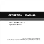 Preview for 1 page of Kaysun CWC 15 Operation Manual