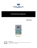 Preview for 1 page of Kaysun DTS634 Operation Manual