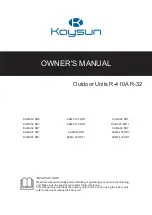 Kaysun KAM2-42 DN8 Owner'S Manual предпросмотр