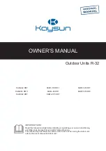 Kaysun KAM2-42 DR7 Owner'S Manual предпросмотр