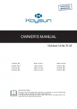 Kaysun KAM2-42 DR8 Owner'S Manual preview