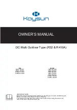 Предварительный просмотр 1 страницы Kaysun KAM2-52 DR7 Owner'S Manual