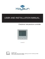 Preview for 1 page of Kaysun KC-FCD-2T User And Installation Manual