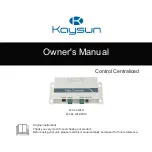 Kaysun KCC-64 WEB Owner'S Manual preview