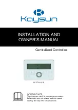 Preview for 1 page of Kaysun KCCT-64 I (B) Installation And Owner'S Manual