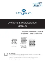 Предварительный просмотр 1 страницы Kaysun KCI-26 DMR14 Owners & Installation Manual