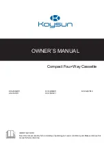 Preview for 1 page of Kaysun KCI-26DMR11 Owner'S Manual