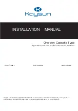 Предварительный просмотр 1 страницы Kaysun KCOF-22 DN2.4 Installation Manual