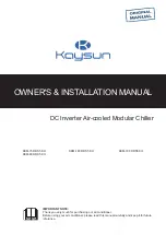 Kaysun KEM-75 DRS5 KH Owners & Installation Manual preview