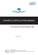 Kaysun KEM-90 Owners & Installation Manual preview