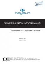 Kaysun KEM-HT-65 DRS5 Owners & Installation Manual preview