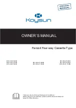 Preview for 1 page of Kaysun KFC-CIS-2T-600D Owner'S Manual