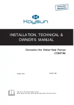 Kaysun KHPA2 300S Installation & Owner'S Manual предпросмотр