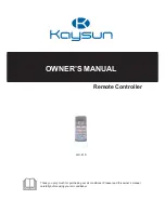 Kaysun KID-01 S Owner'S Manual preview