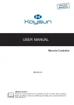 Preview for 1 page of Kaysun KID-05.4 S User Manual