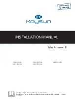 Предварительный просмотр 1 страницы Kaysun KMF-120 DVN4 Installation Manual