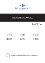 Предварительный просмотр 1 страницы Kaysun KPD-105 DR11 Owner'S Manual