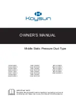 Kaysun KPD-35 DN10 Owner'S Manual preview