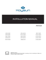 Kaysun KPD-35 DVN11 Installation Manual предпросмотр