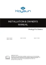 Kaysun Prodigy Pro AKAY-P 26 DR9 Installation & Owner'S Manual предпросмотр