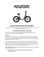 Preview for 1 page of KaZAM swoop balance Assembly Instructions Manual