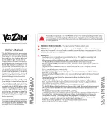 Предварительный просмотр 1 страницы KaZAM V2E Owner'S Manual